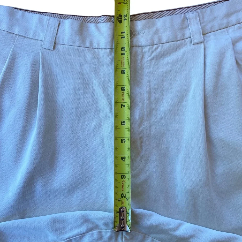 Tommy Bahama Silk Shorts‎ Pleated Front Khaki Beige Size 38